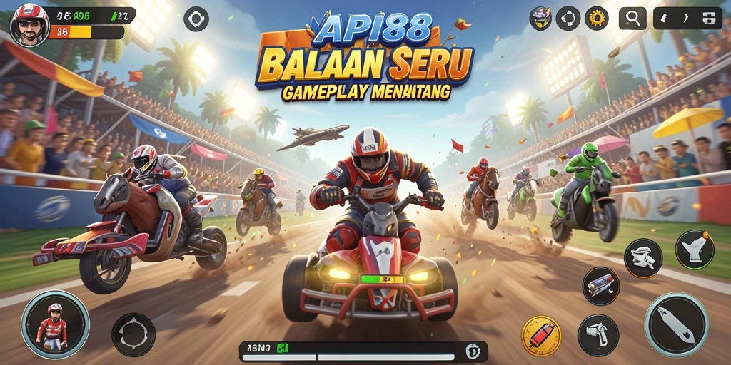 Screenshot API88 menampilkan aksi balap yang seru dan grafis menawan.