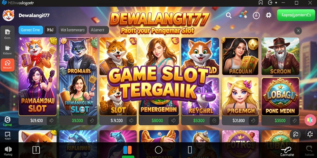 Tampilan aksi seru dalam gameplay DEWALANGIT77 dengan slot yang menarik.