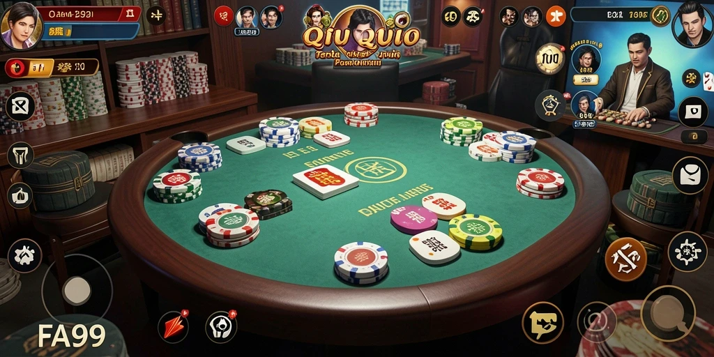 Tampilan menarik dari gameplay QiuQiu di FA99.