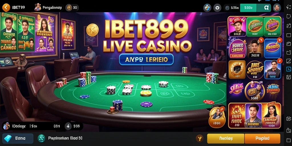 Tampilan gameplay Live Casino yang mendebarkan dan interaktif.