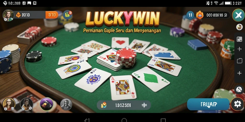 Screenshot gameplay Gaple yang seru di LUCKYWIN.