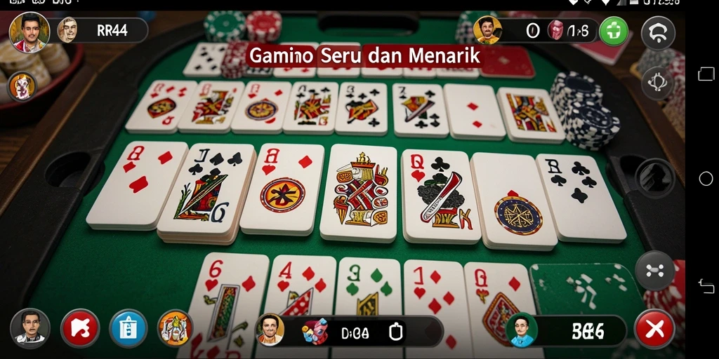 Screenshot gameplay RR44 yang menampilkan suasana permainan Domino yang seru.