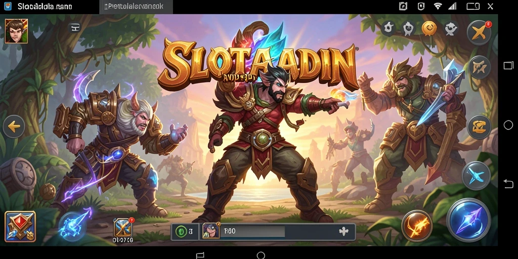 Tampilan gameplay epik dari SLOTALADIN yang mendebarkan.