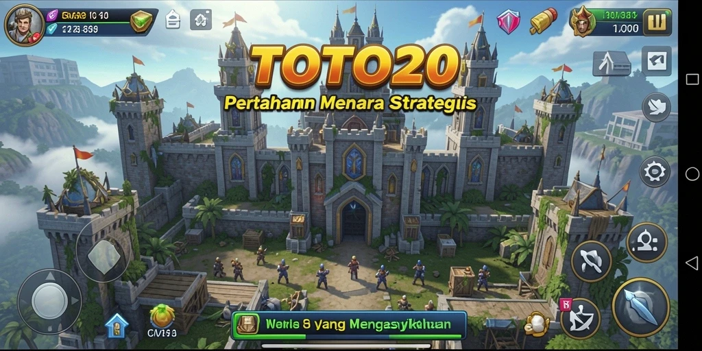 Tampilan gameplay TOTO20 yang penuh aksi dan strategi Tower Defense.