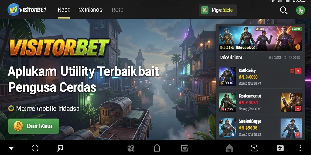 Tampilan antarmuka VISITORBET yang kece dan mudah dipakai.